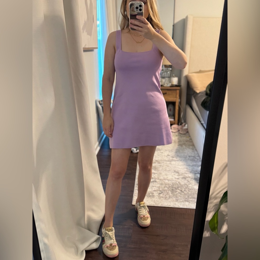 ZARA Casual Cute Lavender Sleeveless Summer Spring Dress - Picture 5 of 12